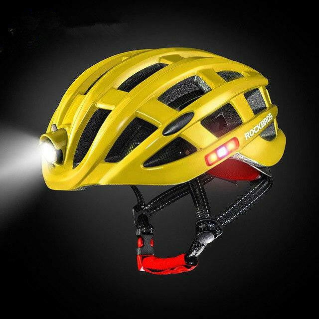 Light Cycling Helmet USB Rechargeable Bike Ultralight Helmet Intergrally-Molded Mountain Road Bicycle Mtb Helmet-WAYBIKER