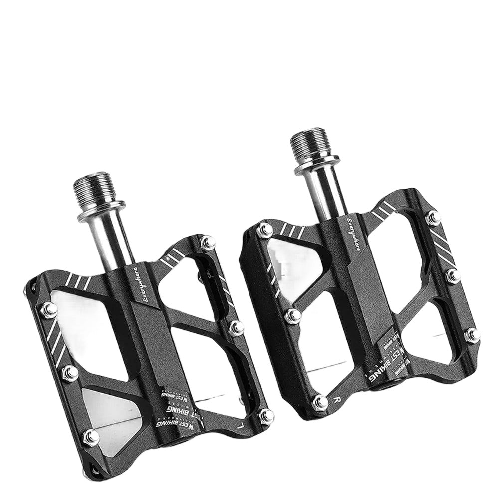 Ultralight Aluminum Alloy Bicycle Pedals 3 Bearings Bike Pedals AntiSlip Waterproof Flat Wide Bike Pedals Cycling Accessories-WAYBIKER