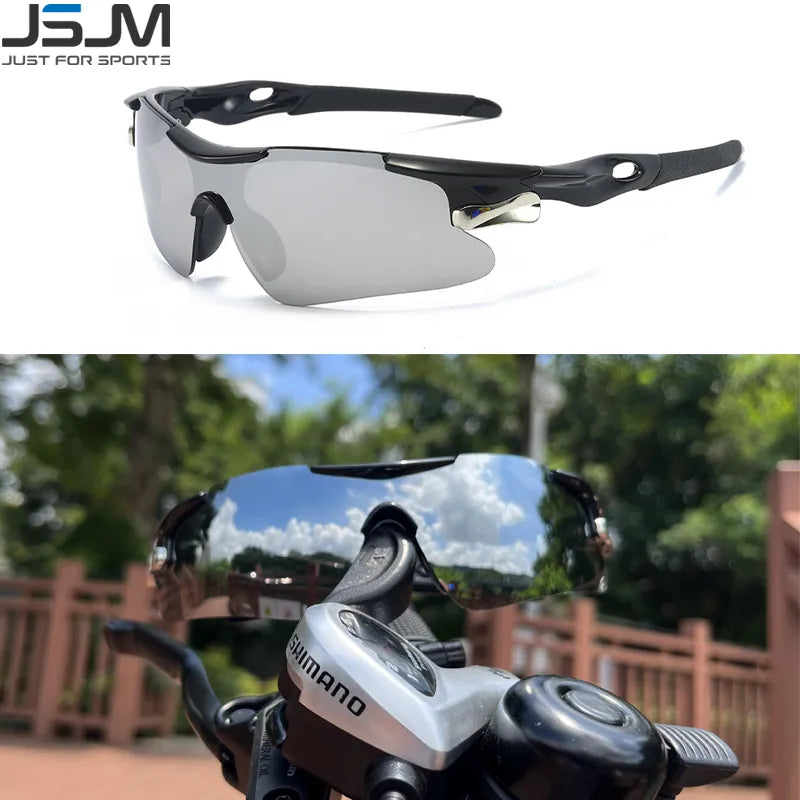 JSJM Outdoor Men Cycling Sunglasses Road Bicycle Mountain Riding Protection Sports Glasses Goggles Eyewear MTB Bike Sun Glasses-WAYBIKER