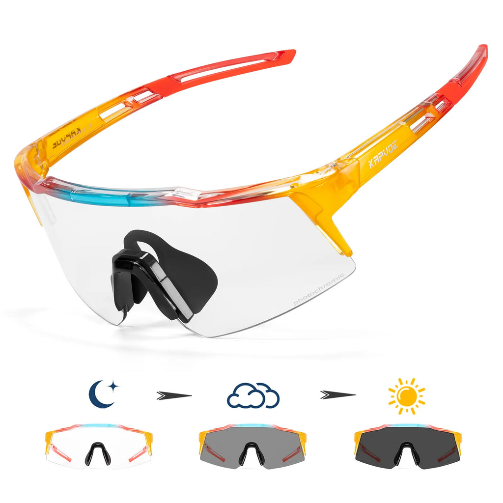 Kapvoe Kids Cycling Sunglasses MTB Fishing Sport Bicycle Glasses UV400 Child Camping Goggles Boys Girls Outdoor Bike Eyewear