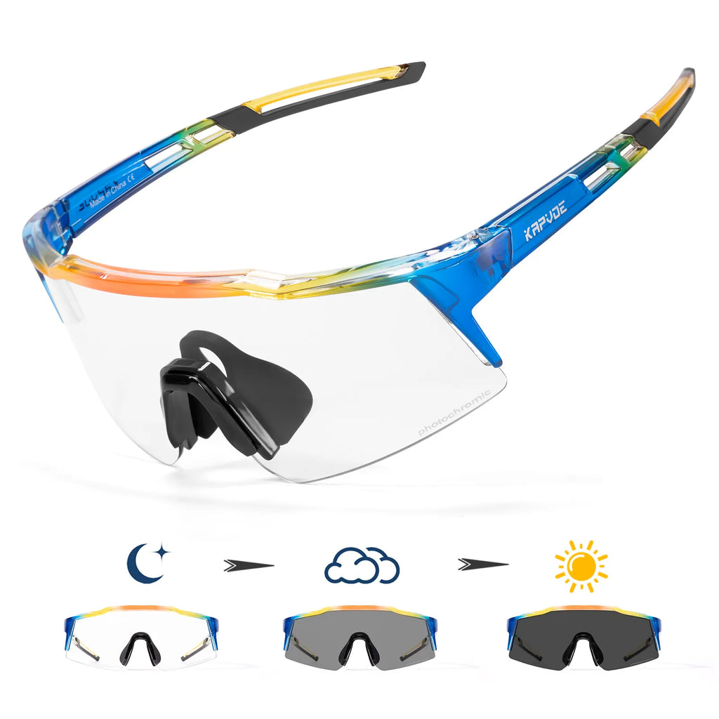 Kapvoe Kids Cycling Sunglasses MTB Fishing Sport Bicycle Glasses UV400 Child Camping Goggles Boys Girls Outdoor Bike Eyewear