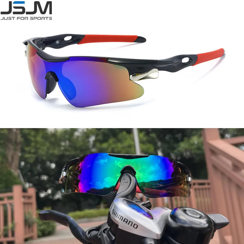 JSJM Outdoor Men Cycling Sunglasses Road Bicycle Mountain Riding Protection Sports Glasses Goggles Eyewear MTB Bike Sun Glasses-WAYBIKER