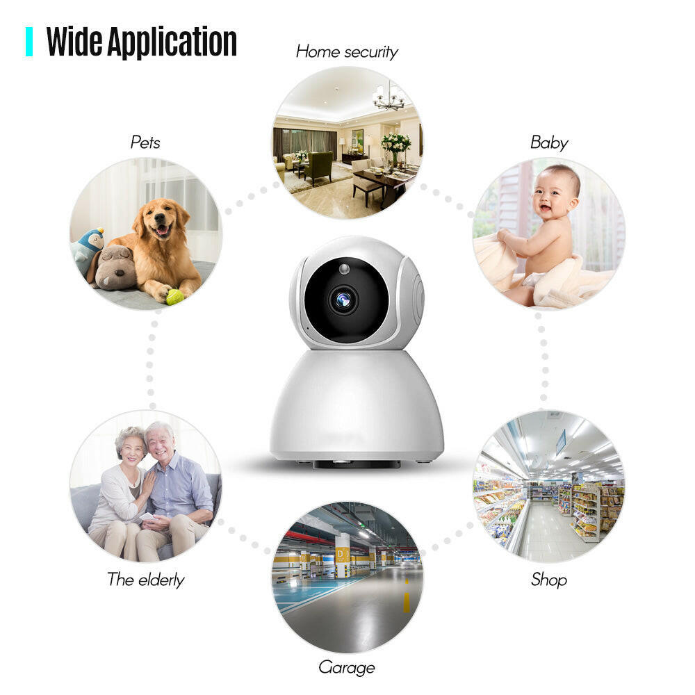 720P High Resolution Smart WiFi Camera Baby Monitor with Infrared Night Vision Motion Detection 2-Way Audio APP Push Notification for Home Security Baby Pet Shop Monitoring-WAYBIKER