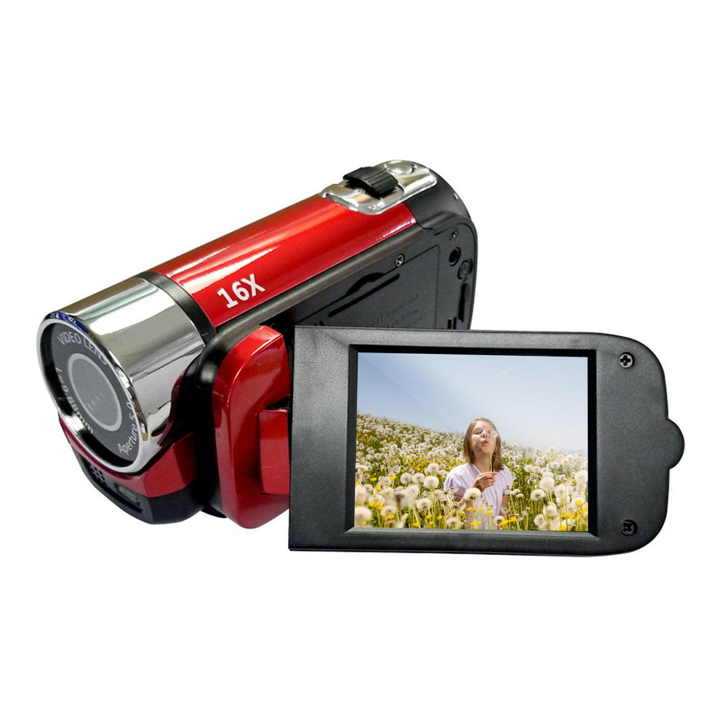 Portable 1080P High Definition Digital Video Camera DV Camcorder 16MP 2.7 Inch LCD Screen 16X Digital Zoom Built-in Battery