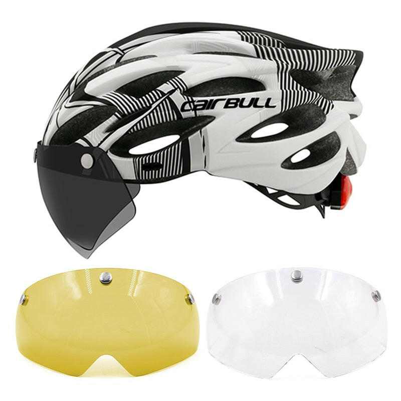 Cycling Helmet Light Road Mtb Mountain Bike Bicycle Led Helmet 54-62cm for Men Women Visored Bicycle Helmet Casco Accesorios-WAYBIKER