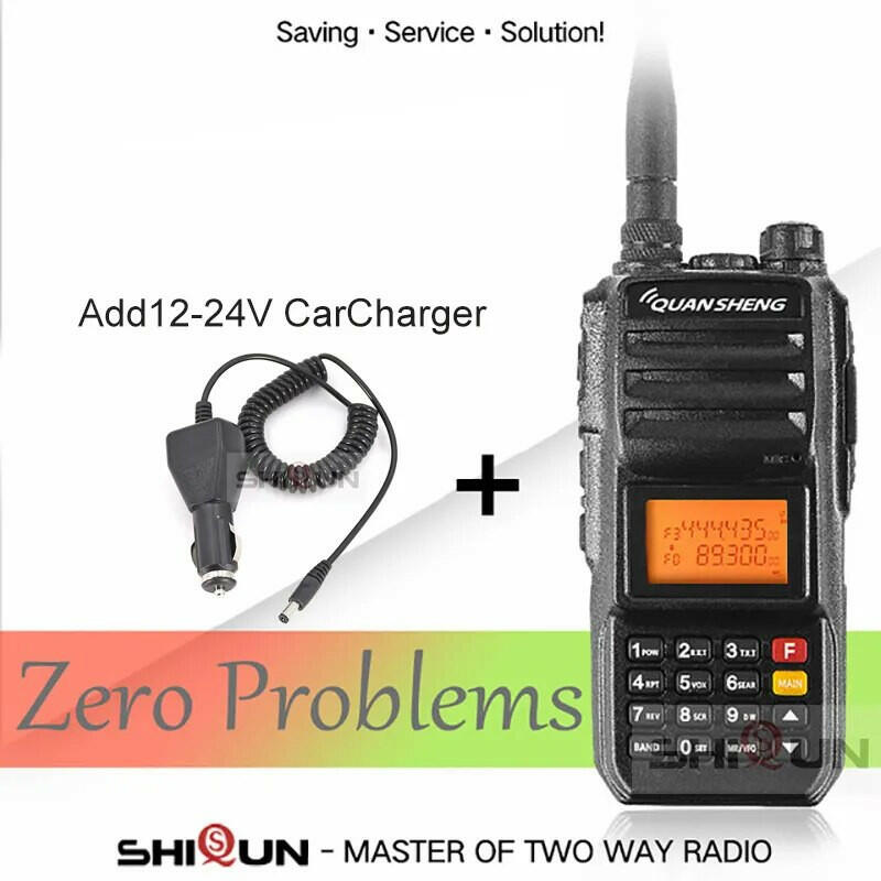 Walkie-Talkie 10KM QuanSheng TG-UV2 Plus 10W Long Range Talkie Walkie 10KM 4000mah Radio 10 KM Vhf Uhf Dual Band Analog UV2 Plus-WAYBIKER