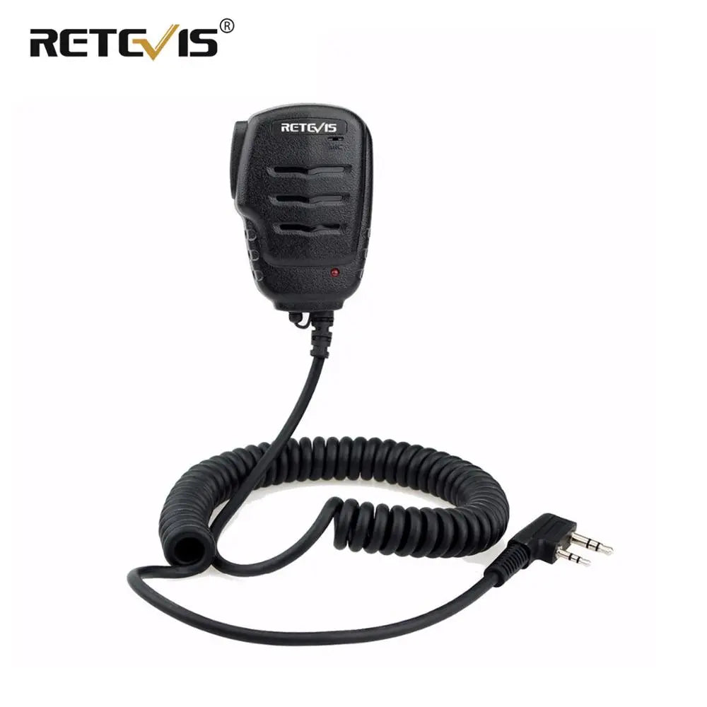 Retevis RS-111 Walkie Talkie Microphone Speaker PTT Mic with 3.5mm Earpiece jack For Kenwood For Baofeng UV 5R UV 82 RT622 RT24-WAYBIKER