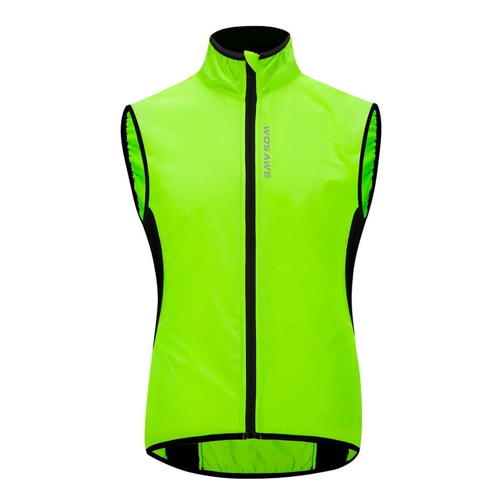 WOSAWE Lightweight Cycling Vest Men Women Reflective Windproof MTB Bike Windbreaker Mesh Back Running Gilet Wind Vest Jacket-WAYBIKER