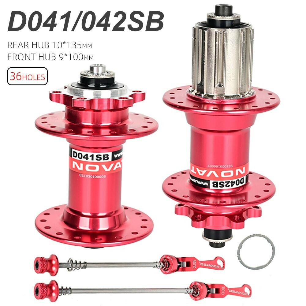 NOVATEC D041SB/D042SB Bicycle Hub 28/32/36 Hole 6-Bolt Disc Brake Mountain Bike Hub for 8/9/10/11/12 Speed HG Structure Cassette