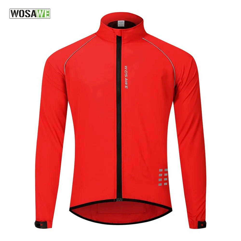 WOSAWE Ultralight Reflective Cycling Jackets Men Windproof Waterproof Road Mountain MTB Bike Bicycle Jacket Running Wind Jacket-WAYBIKER