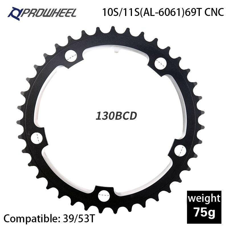 PROWHEEL Road Bicycle Sprockets 110BCD 130BCD Crankset Chainwheel 34/39/50/53T Chainring 9/10/11 Speed Bike Tooth plate Parts-WAYBIKER