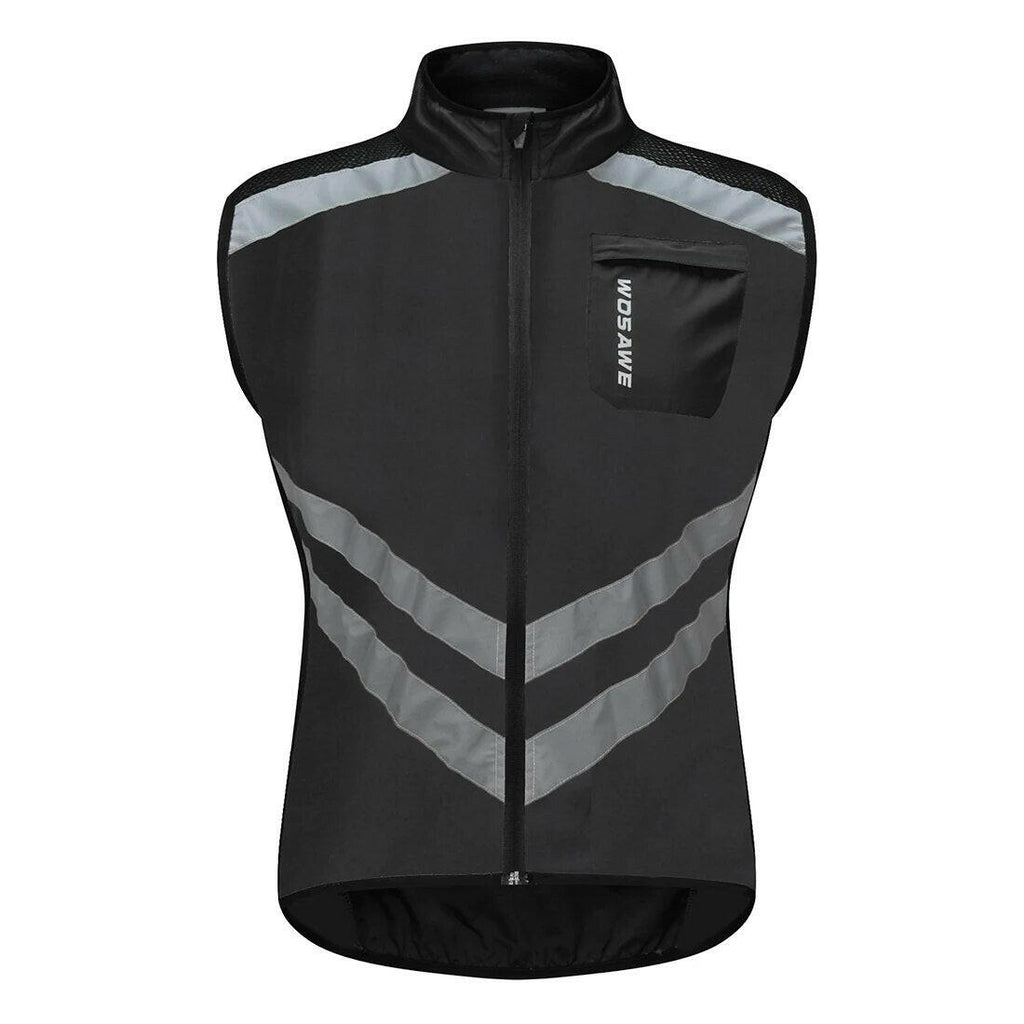 WOSAWE Reflective Cycling Vest Windproof MTB Road Bike Bicycle Sleeveless Jacket Top Cycle Gilet Ciclismo-WAYBIKER