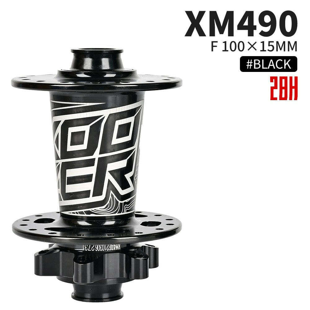 KOOZER XM490 Front Hub NBK 2 Bearing Cube Bushings 100x9MM 100x15MM 28/32/36 Holes Black Red-WAYBIKER