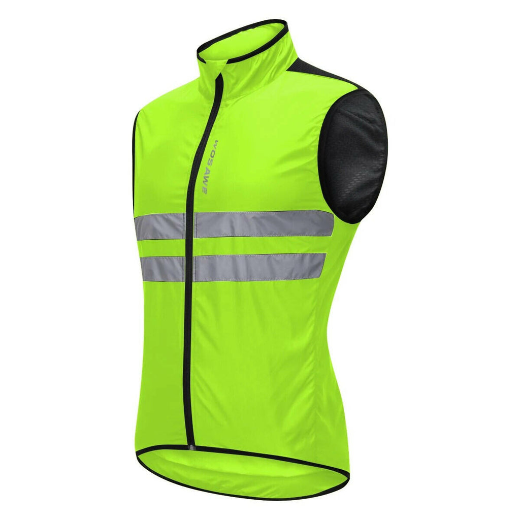 WOSAWE Men's Cycling Jacket Hooded Reflective Vest Wind Coat Windproof MTB Bike Windbreaker Riding Bicycle  Cycle Clothing-WAYBIKER