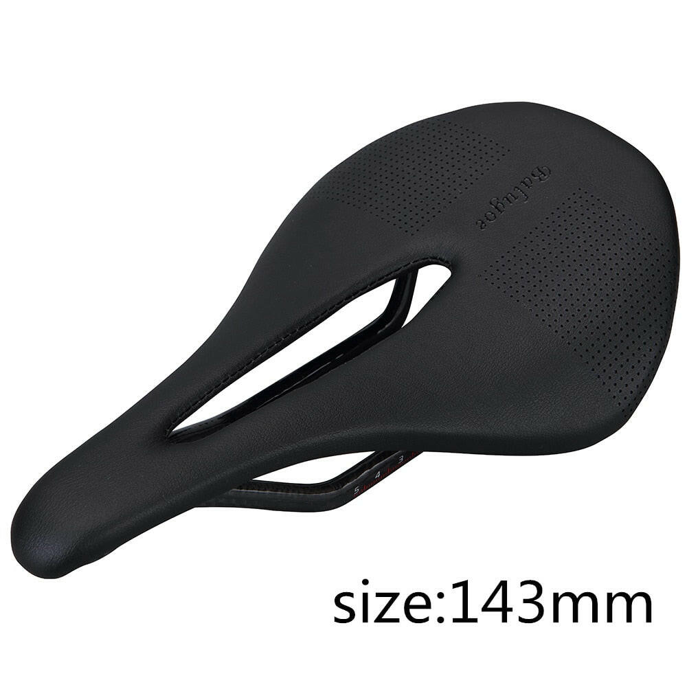 Carbon+Leather Road Bike Saddle MTB Bicycle Saddles Mountain Bike Racing Saddle PU Breathable Soft Seat Cushion Carbon Rails-WAYBIKER