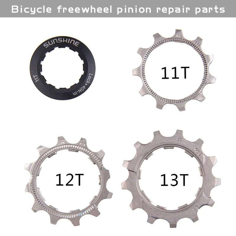 SUNSHINE-SZ Bicycle flywheel pinion repair parts 11 speed bike cassette 11T 12T 13T Bicycle flywheel locking cover-WAYBIKER