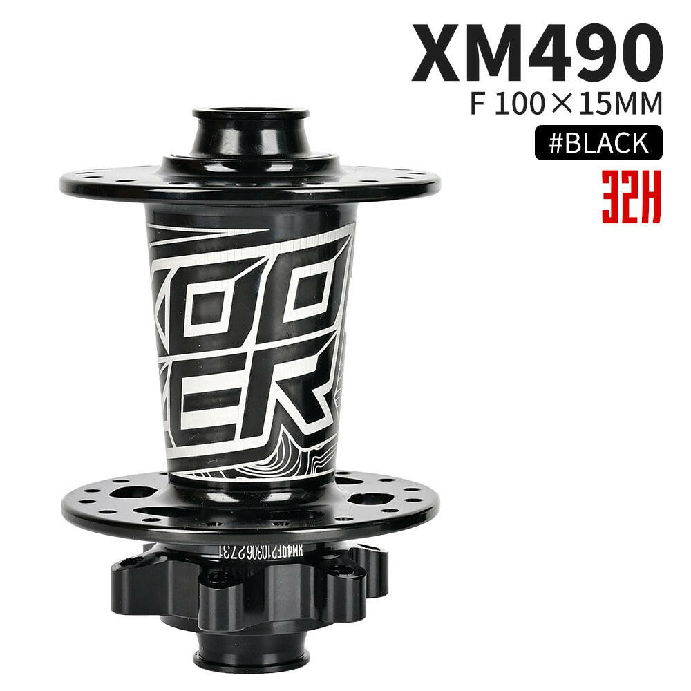 KOOZER XM490 Front Hub NBK 2 Bearing Cube Bushings 100x9MM 100x15MM 28/32/36 Holes Black Red-WAYBIKER