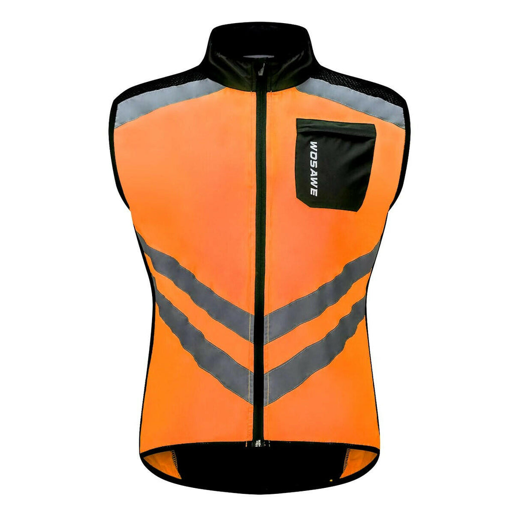 WOSAWE Reflective Cycling Vest Windproof MTB Road Bike Bicycle Sleeveless Jacket Top Cycle Gilet Ciclismo-WAYBIKER