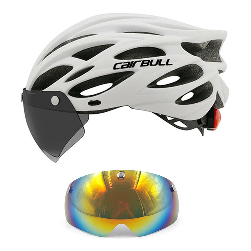 Cycling Helmet Light Road Mtb Mountain Bike Bicycle Led Helmet 54-62cm for Men Women Visored Bicycle Helmet Casco Accesorios-WAYBIKER