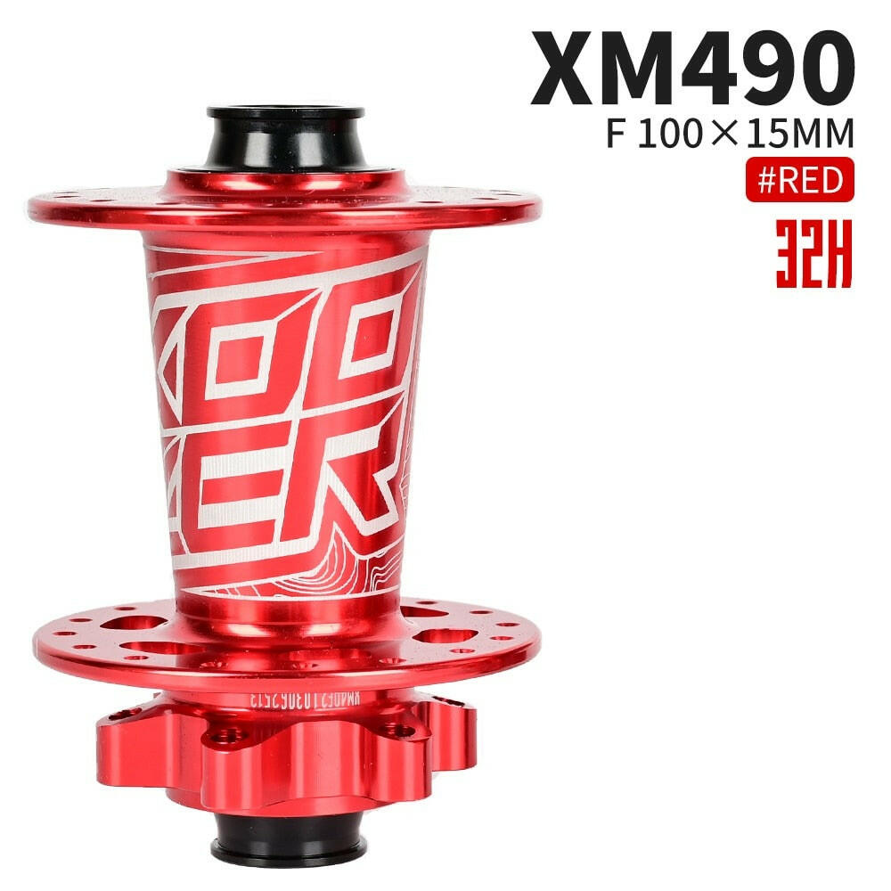 KOOZER XM490 Front Hub NBK 2 Bearing Cube Bushings 100x9MM 100x15MM 28/32/36 Holes Black Red-WAYBIKER