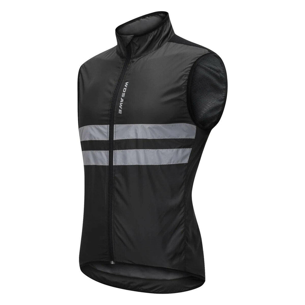 WOSAWE Men's Cycling Jacket Hooded Reflective Vest Wind Coat Windproof MTB Bike Windbreaker Riding Bicycle  Cycle Clothing-WAYBIKER