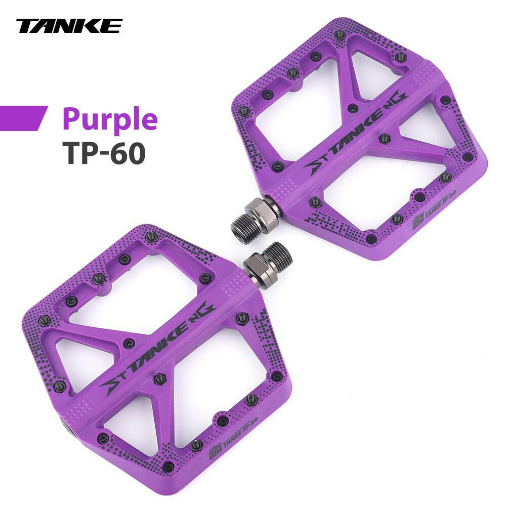 TANKE MTB Bike Nylon Pedal Mountain Bike Widen Non-slip DU+1 Bearing Bicycle MTB Off-road Cycling Accessories Universal-WAYBIKER