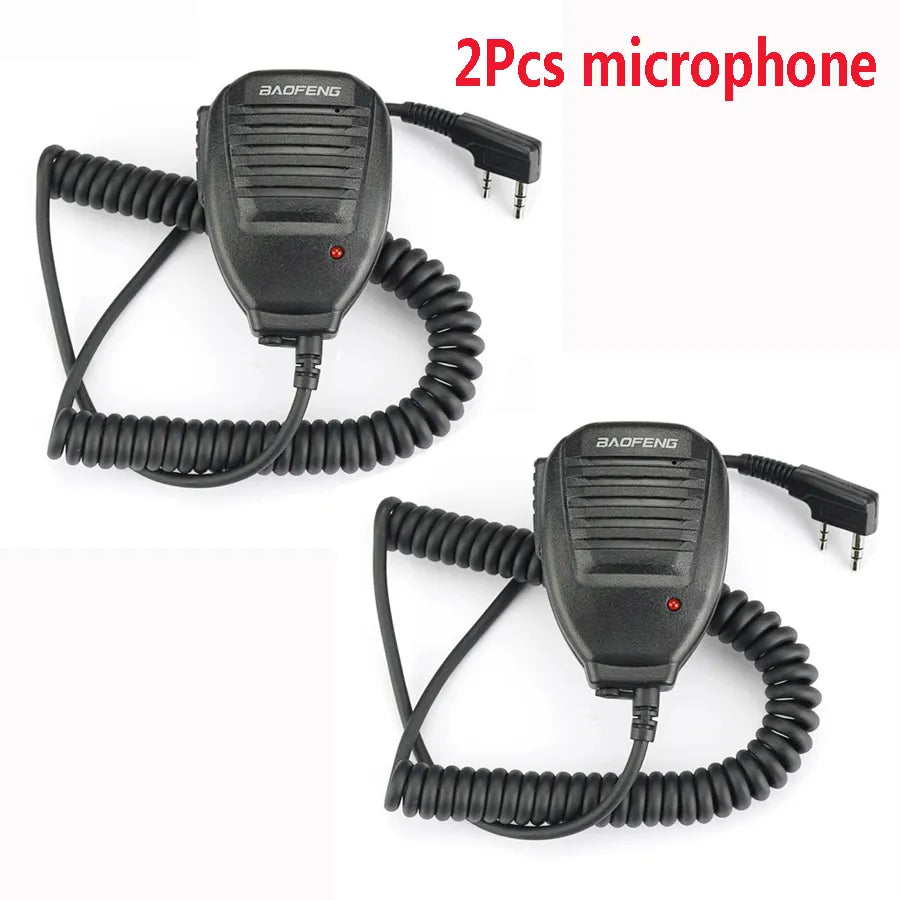 2pcs Microphone For Baofeng Handheld Mic Radio Walkie Talkie Speaker for UV-5R UV-5RA UV-5RE UV-3R UV-82 UV-8D BF-888S-WAYBIKER