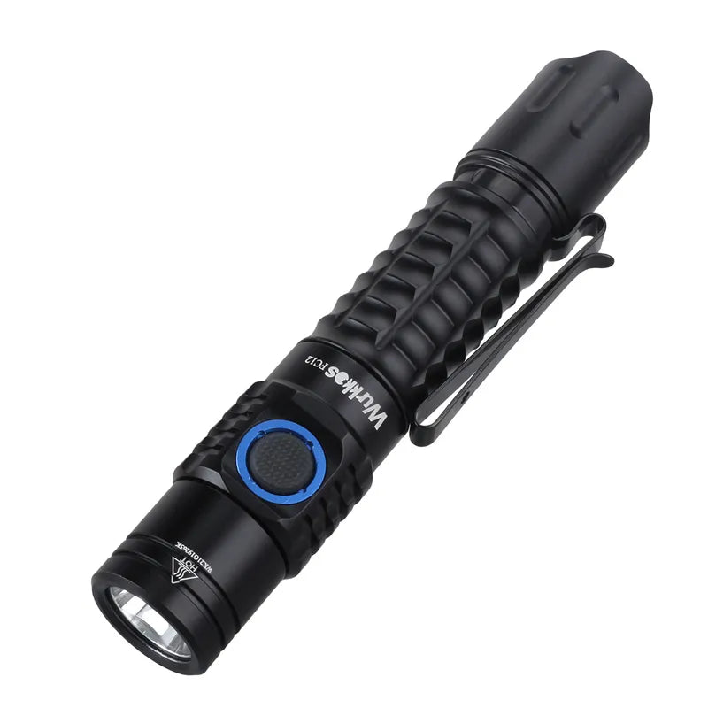 Wurkkos FC12 Rechargeable Torches Tactical Flashlights LED 18650 SFT40 2000lm ATR Power Indicator USB-C IPX8 EDC Camp Lighting-WAYBIKER