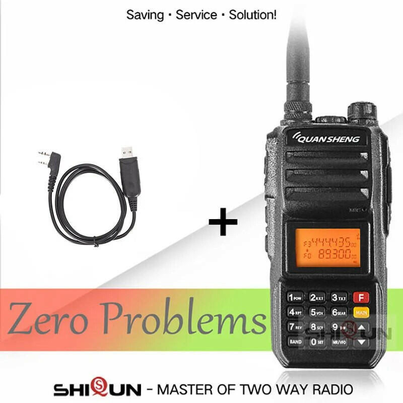 Walkie-Talkie 10KM QuanSheng TG-UV2 Plus 10W Long Range Talkie Walkie 10KM 4000mah Radio 10 KM Vhf Uhf Dual Band Analog UV2 Plus-WAYBIKER