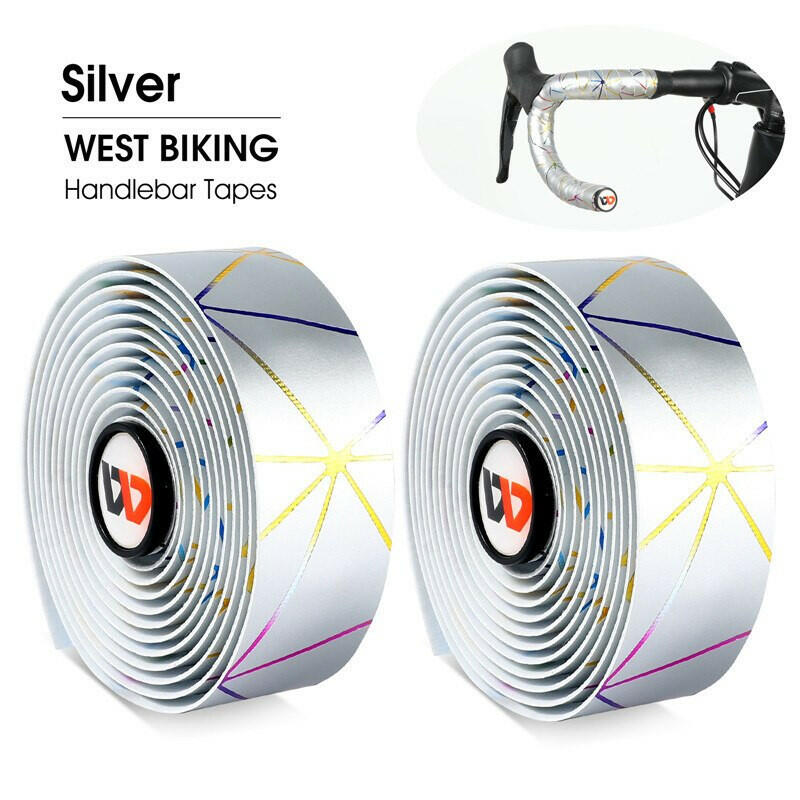 WEST BIKING Soft Bicycle Handlebar Tape EVA PU Bike Bar Tape Professional Cycling Damping Anti-Vibration Wrap With 2 Bar Plugs