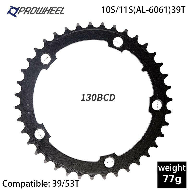 PROWHEEL Road Bicycle Sprockets 110BCD 130BCD Crankset Chainwheel 34/39/50/53T Chainring 9/10/11 Speed Bike Tooth plate Parts-WAYBIKER