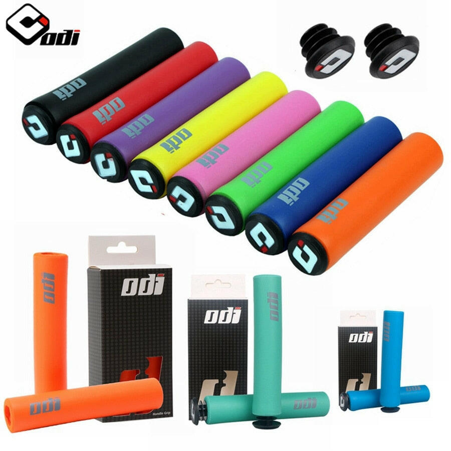 ODI bicycle handle grips mountain MTB Folding Bike Grip Ultralight Anti Slip Silica Gel Foaming Including Plug Bicycle Parts