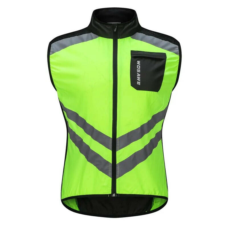 WOSAWE Reflective Cycling Vest Windproof MTB Road Bike Bicycle Sleeveless Jacket Top Cycle Gilet Ciclismo-WAYBIKER