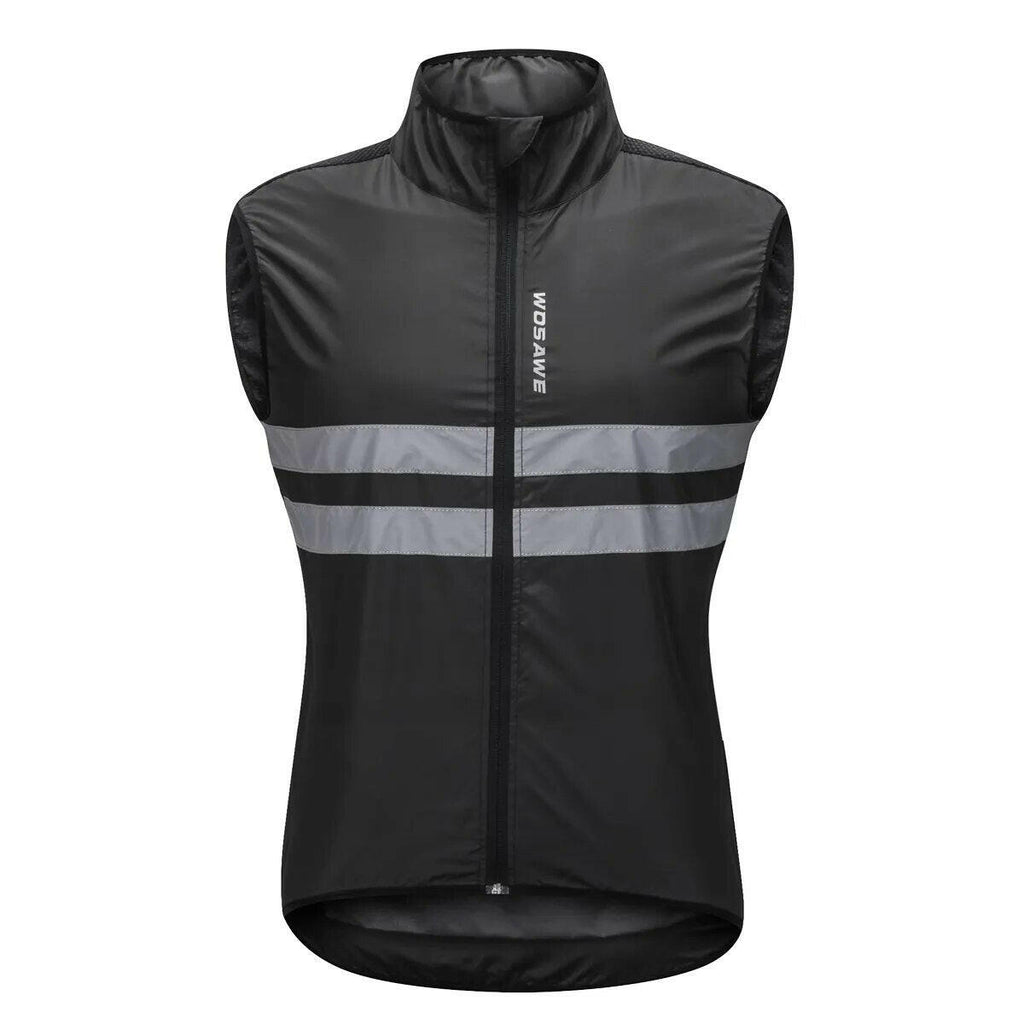 WOSAWE Reflective Cycling Vest Windproof MTB Road Bike Bicycle Sleeveless Jacket Top Cycle Gilet Ciclismo-WAYBIKER