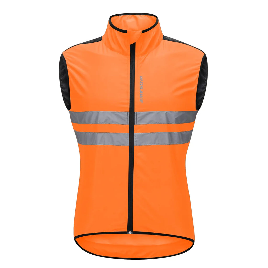 WOSAWE Reflective Cycling Vest Windproof MTB Road Bike Bicycle Sleeveless Jacket Top Cycle Gilet Ciclismo