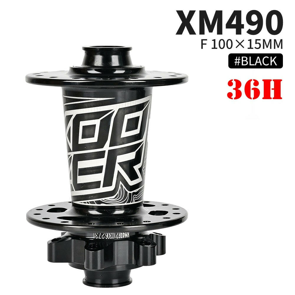 KOOZER XM490 Front Hub NBK 2 Bearing Cube Bushings 100x9MM 100x15MM 28/32/36 Holes Black Red-WAYBIKER