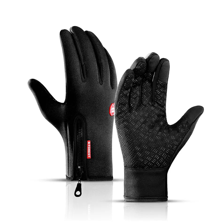 WorthWhile Winter Cycling Gloves Bicycle Warm Touchscreen Full Finger Glove Waterproof Outdoor Bike Skiing Motorcycle Riding-WAYBIKER