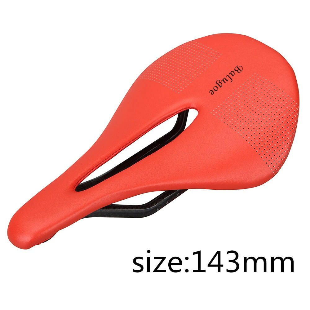 Carbon+Leather Road Bike Saddle MTB Bicycle Saddles Mountain Bike Racing Saddle PU Breathable Soft Seat Cushion Carbon Rails-WAYBIKER