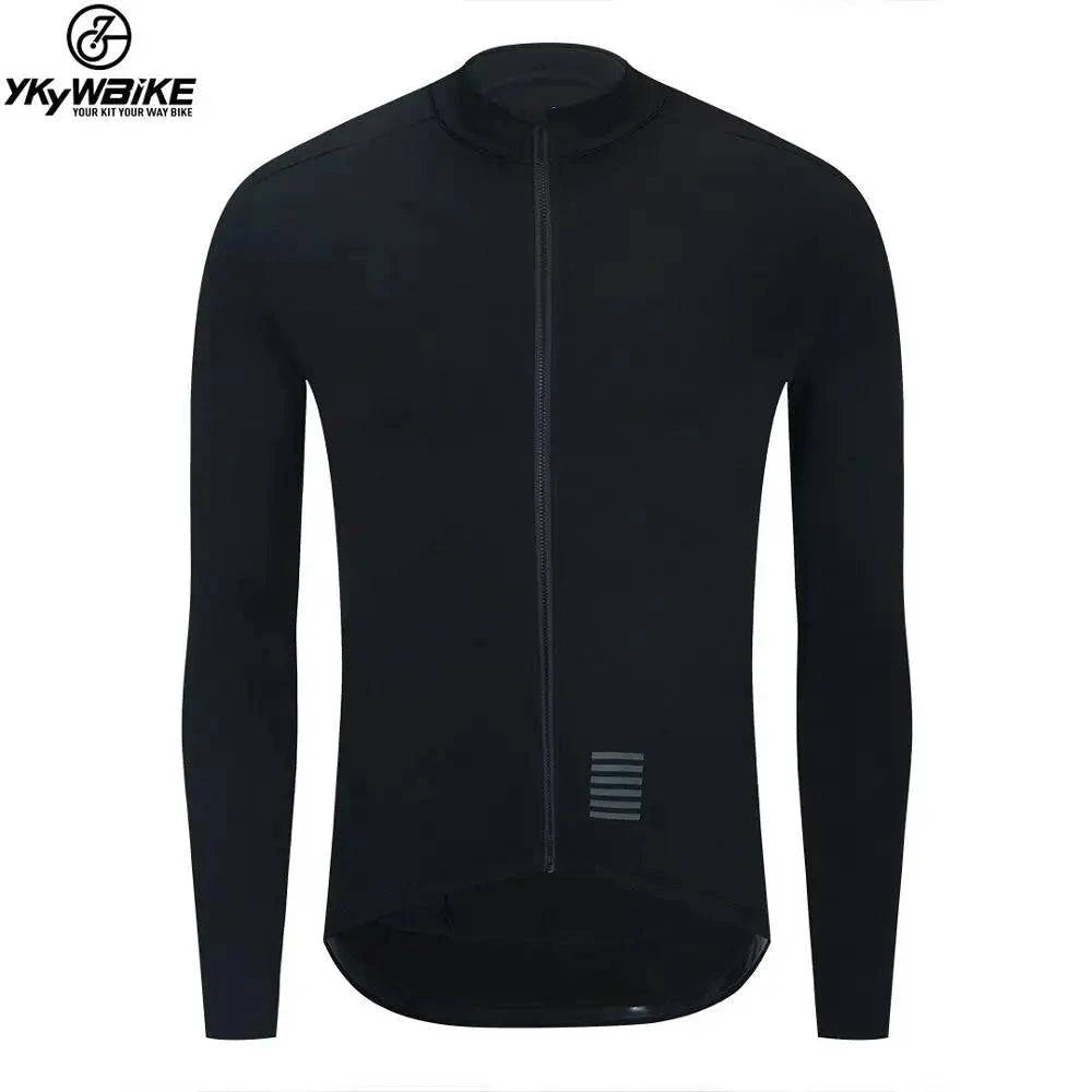 YKYWBIKE WINTER JACKET Thermal Fleece Men Cycling jacket Long Sleeve Cycling Bike Clothing black 사이클링 겨울 재킷