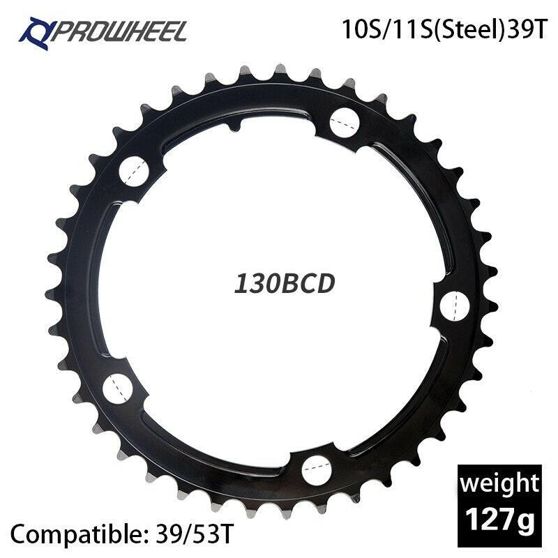 PROWHEEL Road Bicycle Sprockets 110BCD 130BCD Crankset Chainwheel 34/39/50/53T Chainring 9/10/11 Speed Bike Tooth plate Parts-WAYBIKER