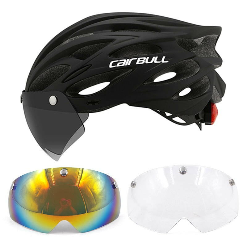 Cycling Helmet Light Road Mtb Mountain Bike Bicycle Led Helmet 54-62cm for Men Women Visored Bicycle Helmet Casco Accesorios-WAYBIKER