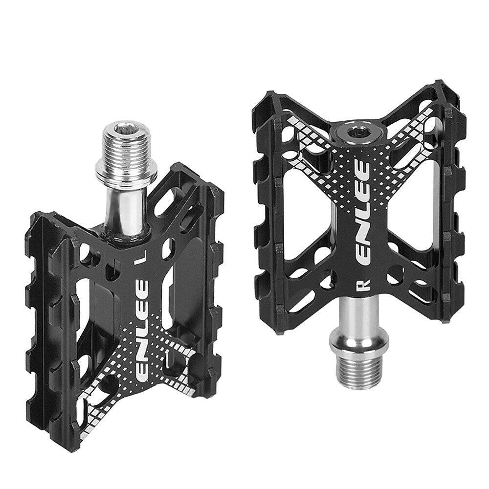 Folding Bike Pedals Aluminium Alloy Steel Flat Bicycle Platform Pedals Lightweight Stable Mountain Bike Pedals Cycling Pedals-WAYBIKER