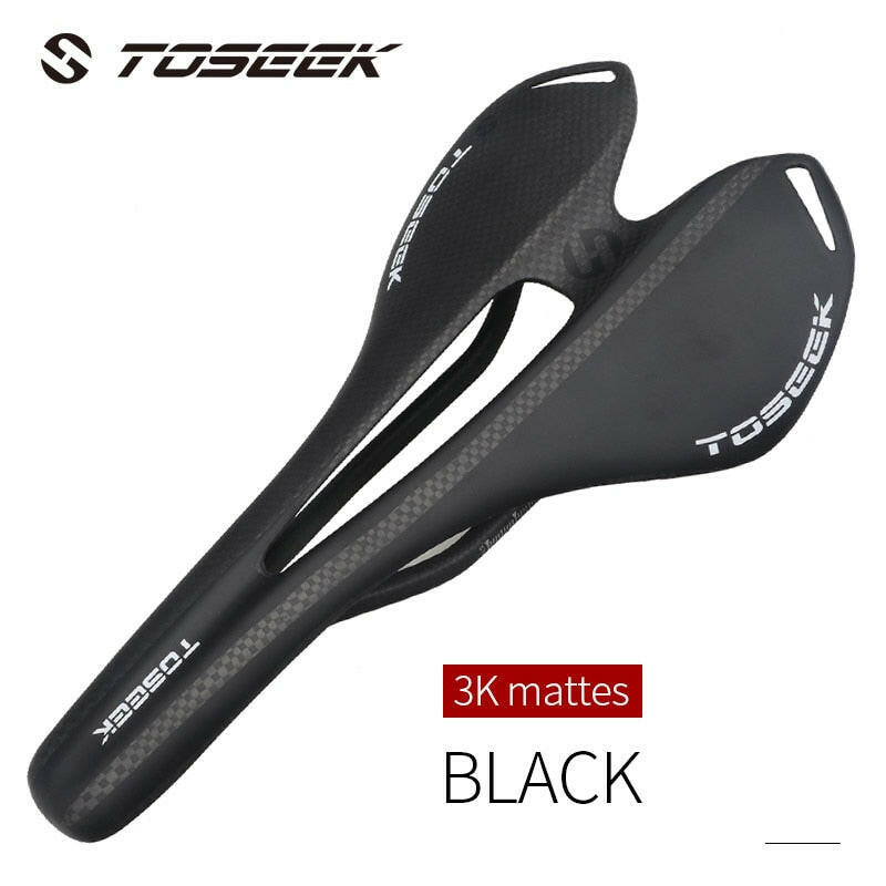 TOSEEK Full Carbon Fiber Bicycle Saddle Road MTB Bike Carbon Saddle105G 7*9Carbon Rail 8Colour-WAYBIKER