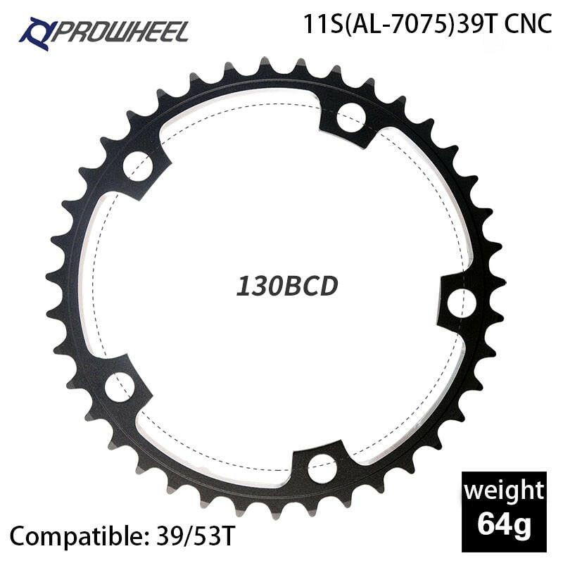 PROWHEEL Road Bicycle Sprockets 110BCD 130BCD Crankset Chainwheel 34/39/50/53T Chainring 9/10/11 Speed Bike Tooth plate Parts-WAYBIKER