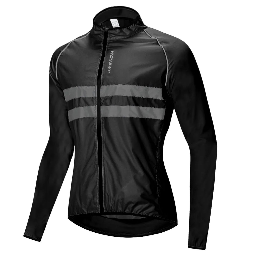 WOSAWE Ultralight Reflective Men Cycling Jacket Windproof Mountain Bike MTB Jacket Running Riding Bicycle Windbreaker-WAYBIKER