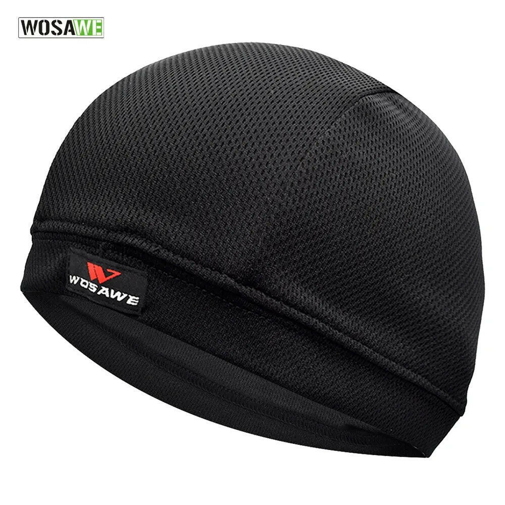 WOSAWE Quick Dry Cycling Cap Breathable gear Bicycle Motorcycle Helmet Sweat Inner Cap Summer Racing Hat Headwear Skull Beanie-WAYBIKER