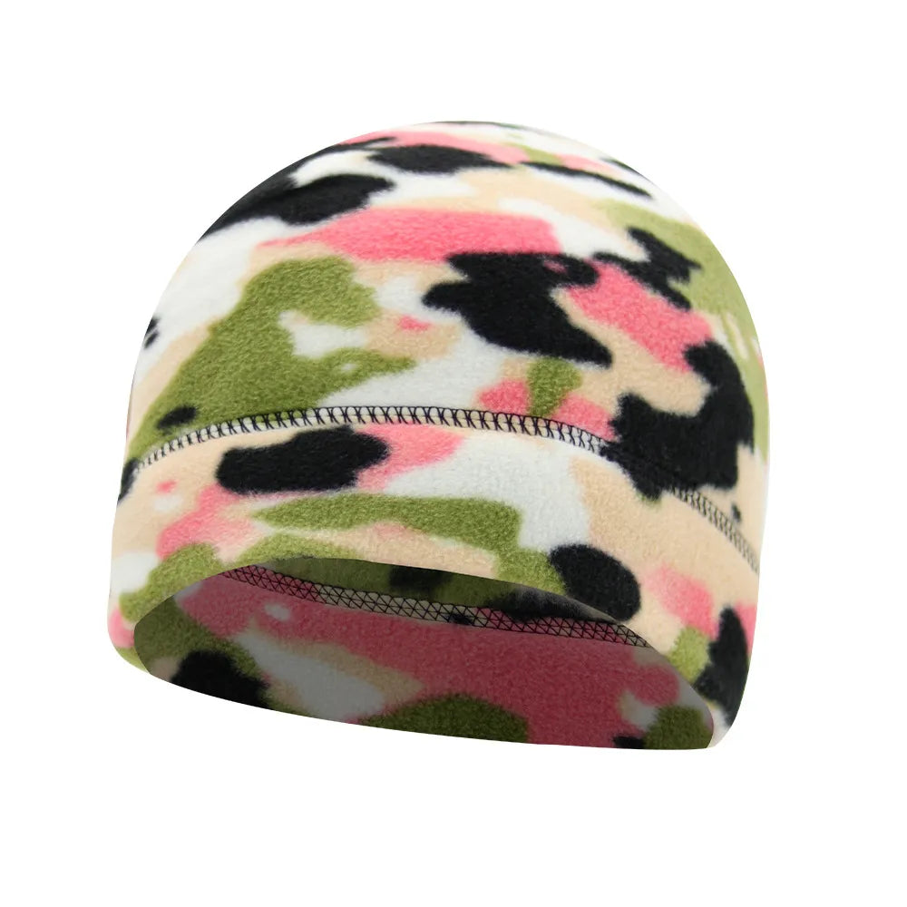 Winter Cap for Men Beanie Marine Corps Tactical Camouflage Thickened Women Military Warm Sports Windproof Elastic Polar Fleece-WAYBIKER