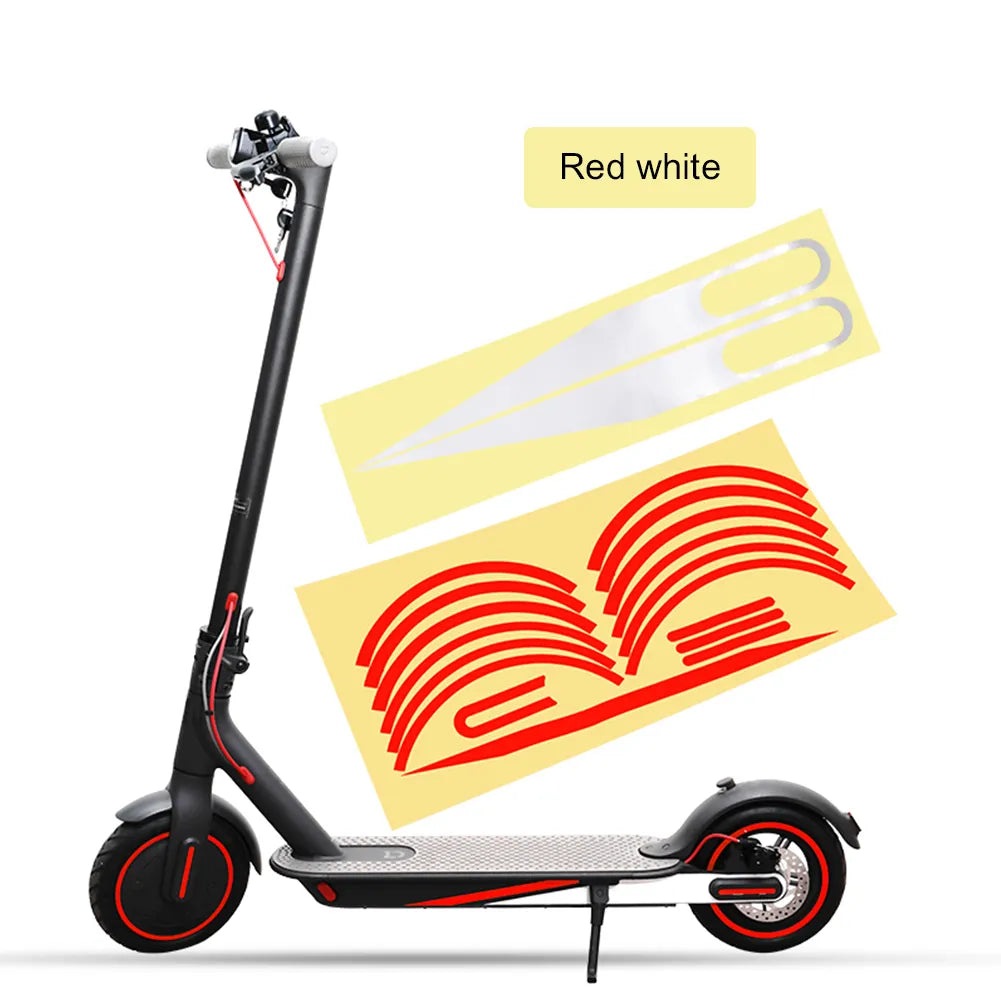 Body Warning Stickers for Xiaomi M365 Pro 1s PRO 2 Electric Scooter Reflective Sticker Cover Wheel Sticke Parts-WAYBIKER