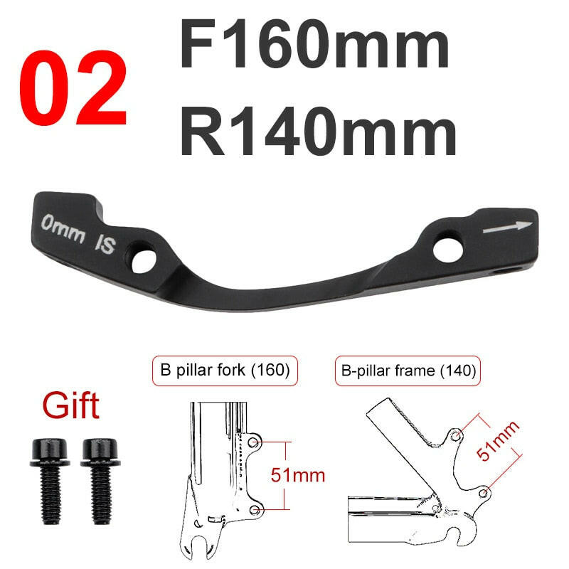 MEROCA MTB disc brake disc PM/IS adapter 160/180/203mm IS/PM aluminum alloy caliper adapter bicycle accessory-WAYBIKER