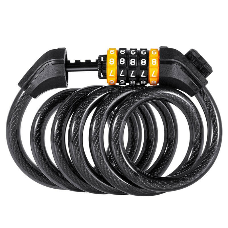 WEST BIKING Bike Cable Lock MTB Road Bike Anti-theft Safety Password Bicycle Locks for Scooter Motorcycle Bike Accessories-WAYBIKER